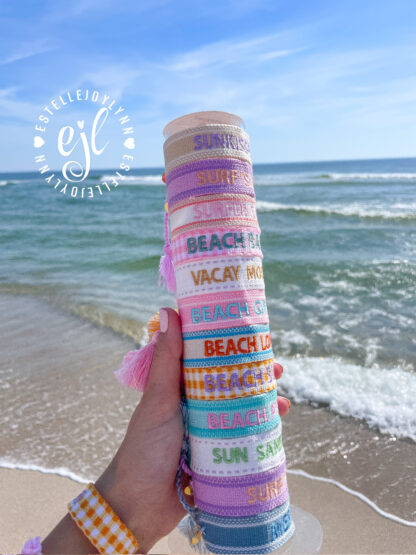 Beach Bracelet Embroidered Tassel Friendship Bracelet / Embroidered - Image 9