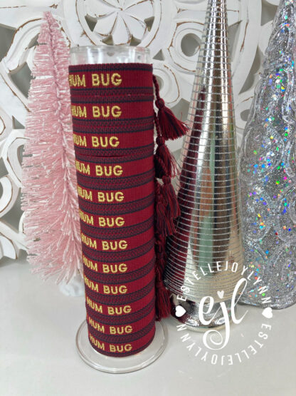 Bah Hum Bug Christmas Bracelet Embroidered / Holiday Jewelry - Image 5