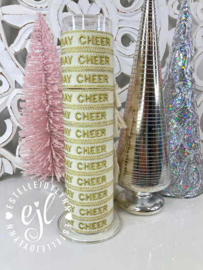 Holiday Cheer Embroidered Bracelet / Christmas Bracelet - Image 2