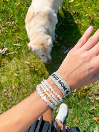 DOG Mom Embroiderey Bracelet / Dog Mom Bracelet