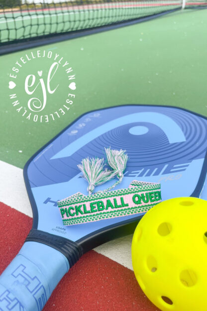 Pickleball Queen Bracelet / Embroidered Tassel Pickleball Bracelet - Image 4