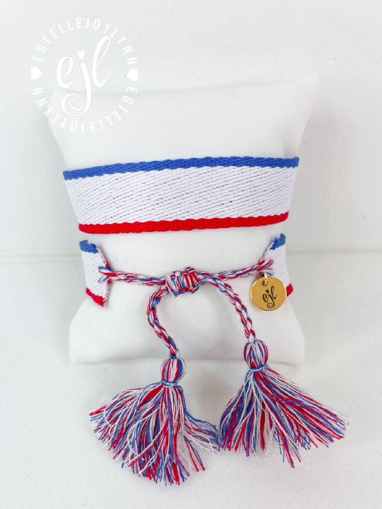 Team USA  Create Your Own Custom Embroidered Tassel Statement Bracelet