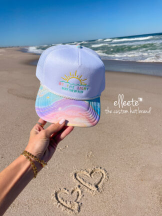 BE THE LIGHT Matthew 5:14 Elleete™️ Pastel Embroidered Trucker Hat