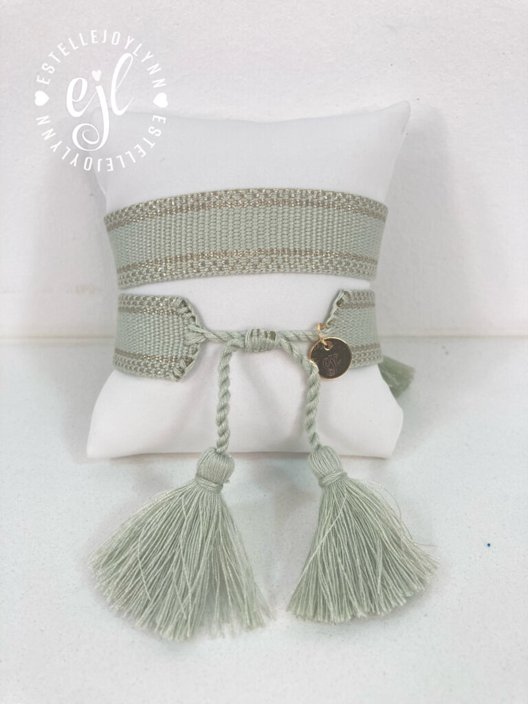 Gold Rush Create Your Own Custom Embroidered Tassel Statement Bracelet