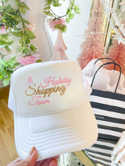 Holiday Shopping Team Embroidered Trucker Hat