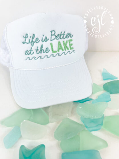 Beach or Lake Embroidered Trucker Hat - Image 2
