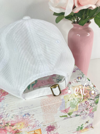 Courtside Cocktails Tennis Embroidered Seer Sucker Baseball Hat - Image 4