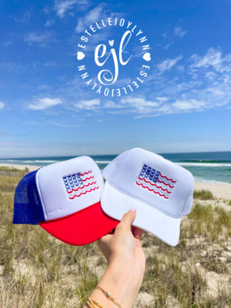 American Flag Coquette Trucker Hat