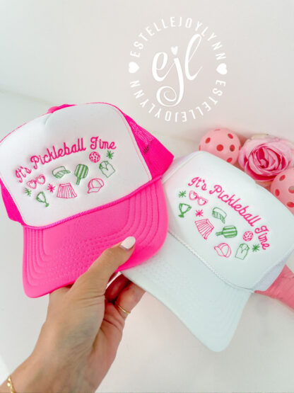 It's Pickleball Time Trucker Hat / Embroidery Pickleball Hat / Tennis / Sports / Pickleball Gift / Pickleball Team Hats