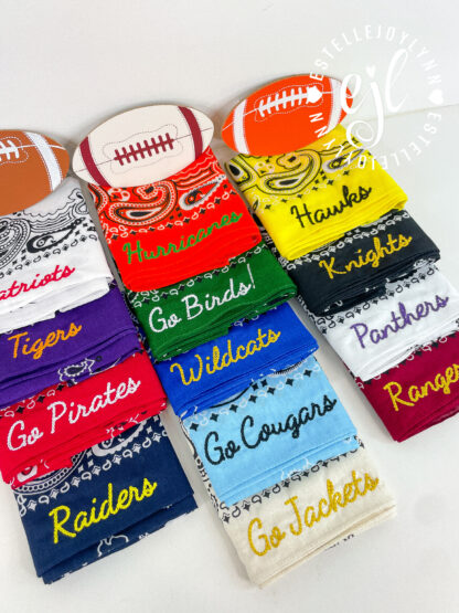 School Spirit Bandana / College, High School, University Football Custom Bandana / Choose Your Team Colors and Team Words - Image 8