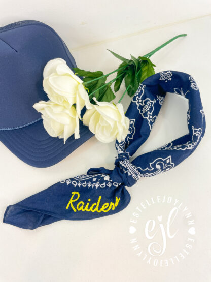 School Spirit Bandana / College, High School, University Football Custom Bandana / Choose Your Team Colors and Team Words - Image 3