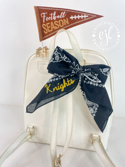 Custom Accessory Gold or Silver Clip Bandana Bow© - Image 3