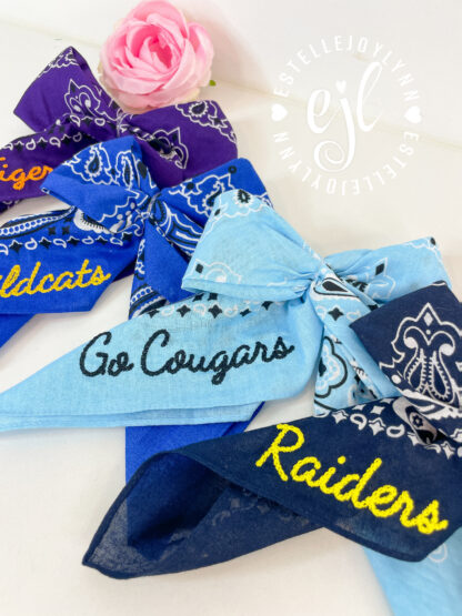 Custom Embroidered Cowboy Boot Bandana Bow© - Image 8