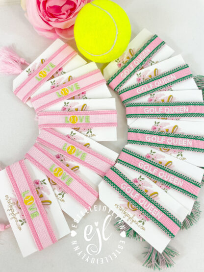 Golf Queen Bracelet / Embroidered Golf Bracelet