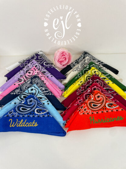 Custom Embroidered Cowboy Boot Bandana Bow© - Image 6