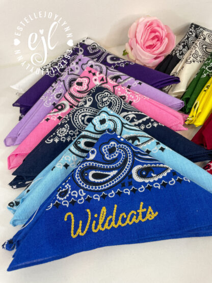 Custom Embroidered Cowboy Boot Bandana Bow© - Image 4