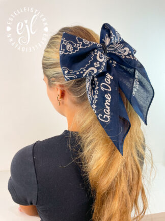 Game Day Bandana Bow© School Spirit with Barrette