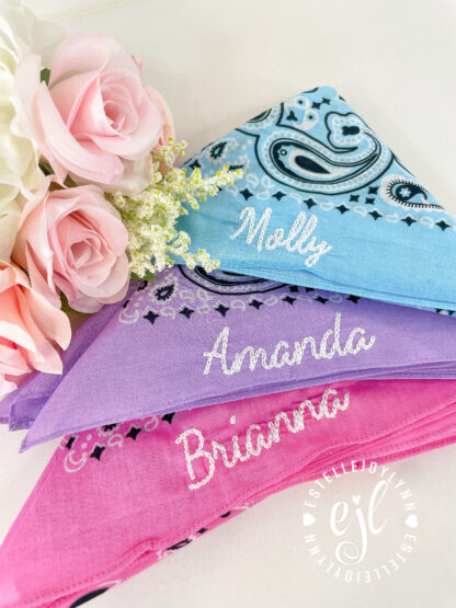 Bride Bandana Boot Bow© Custom Embroidered - Image 3