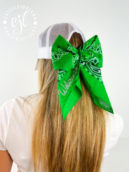 Game Day Bandana Bow© for Snapback Hat Custom Embroidered