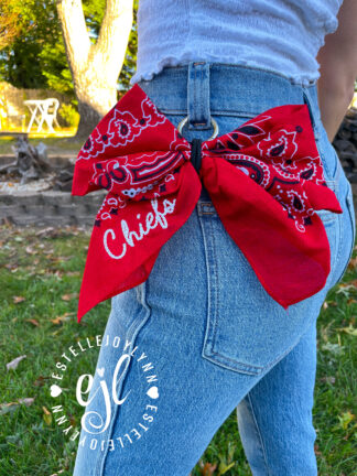 Custom Embroidered Belt Loop Bandana Bow©