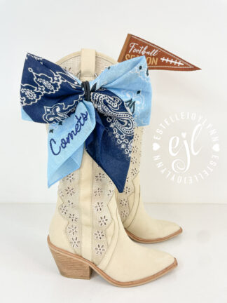 Custom Dual Color Bandana Bow© for your Cowboy Boots