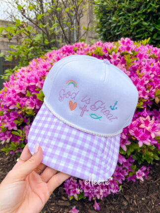 God is Great Elleete™️ Pastel Embroidered Trucker Hat