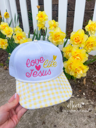 Love Like Jesus Elleete™️ Pastel Embroidered Trucker Hat