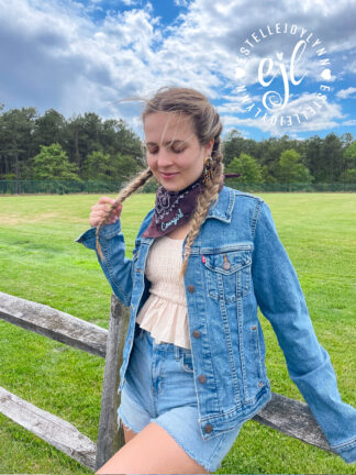 Cowgirl Embroidered Bandana / Country Western Bandana