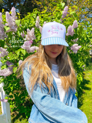 Faith Over Fear Elleete™️ Pastel Embroidered Trucker Hat
