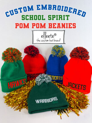 School Spirit Custom Embroidered Beanie Knit Hat