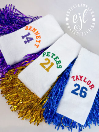 Rally Towel Custom Embroidered with Player Name and Number